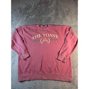 The Toast Sweatshirt Women XL Pink Graphic Crewneck Podcast Merch